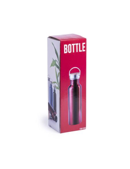 Botella agua de acero inoxidable Nasice con tapa de bambú sin BPA 800ml PERSONALIZABLE
