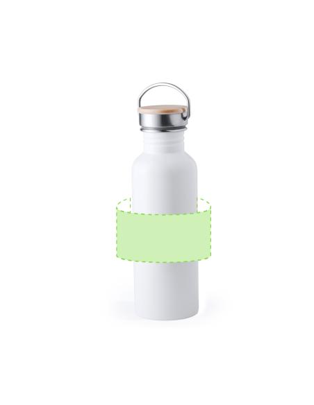 Botella agua de acero inoxidable Nasice con tapa de bambú sin BPA 800ml PERSONALIZABLE