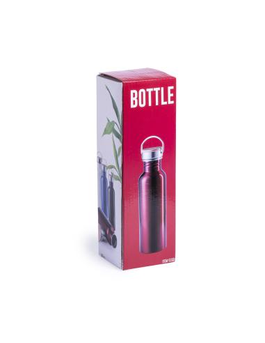 Botella agua de acero inoxidable Nasice con tapa de bambú sin BPA 800ml PERSONALIZABLE