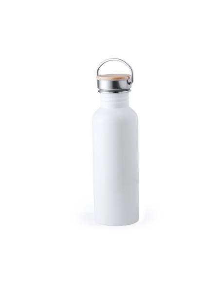 Botella agua de acero inoxidable Nasice con tapa de bambú sin BPA 800ml PERSONALIZABLE