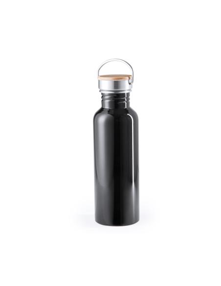 Botella agua de acero inoxidable Nasice con tapa de bambú sin BPA 800ml PERSONALIZABLE