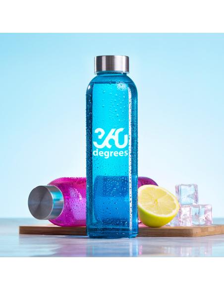 Botella de cristal Metkovic con tapa de acero inoxidable sin BPA colores 500ml PERSONALIZABLE