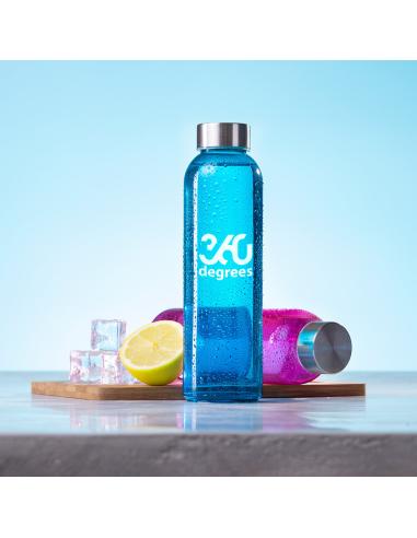 Botella de cristal Metkovic con tapa de acero inoxidable sin BPA colores 500ml PERSONALIZABLE