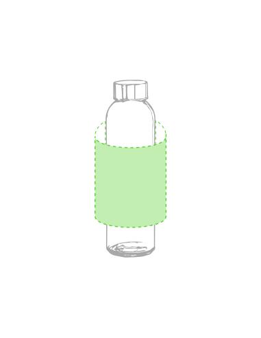 Botella de cristal Metkovic con tapa de acero inoxidable sin BPA colores 500ml PERSONALIZABLE