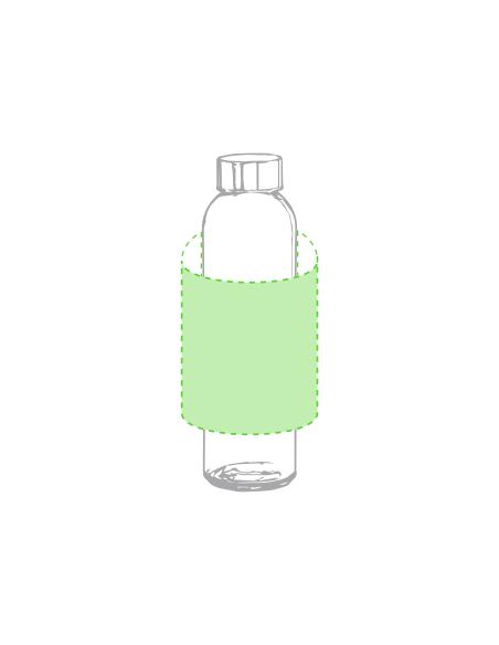 Botella de cristal Metkovic con tapa de acero inoxidable sin BPA colores 500ml PERSONALIZABLE