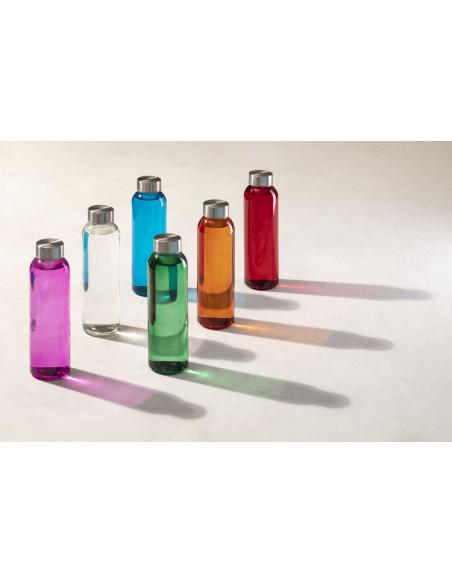 Botella de cristal Metkovic con tapa de acero inoxidable sin BPA colores 500ml PERSONALIZABLE