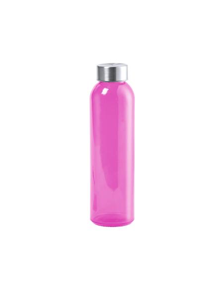 Botella de cristal Metkovic con tapa de acero inoxidable sin BPA colores 500ml PERSONALIZABLE