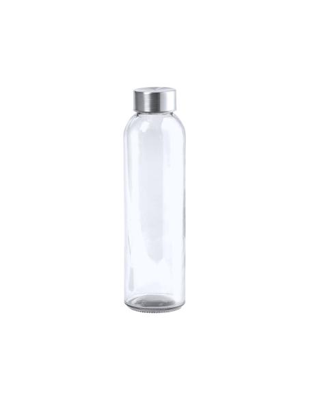 Botella de cristal Metkovic con tapa de acero inoxidable sin BPA colores 500ml PERSONALIZABLE