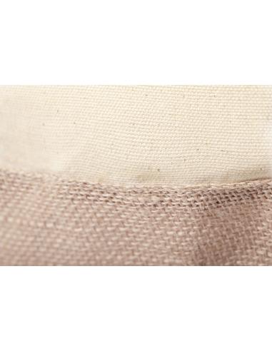 Bolsa Mainz de yute y algodón con asas largas natur PERSONALIZABLE