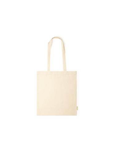Bolsa de tela Logroño algodón orgánico 120g/m2 natur asas largas PERSONALIZABLE