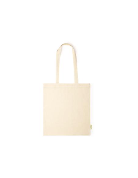 Bolsa de tela Logroño algodón orgánico 120g/m2 natur asas largas PERSONALIZABLE