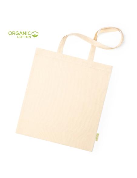 Bolsa de tela Logroño algodón orgánico 120g/m2 natur asas largas PERSONALIZABLE