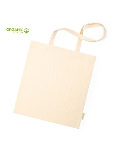 Bolsa de tela Logroño algodón orgánico 120g/m2 natur asas largas PERSONALIZABLE