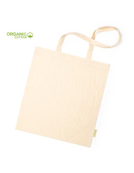 Bolsa de tela Logroño algodón orgánico 120g/m2 natur asas largas PERSONALIZABLE