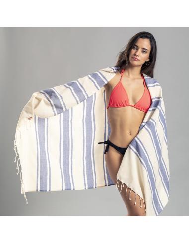 Pareo toalla de playa Valletta de algodón orgánico 110g/m2 PERSONALIZABLE