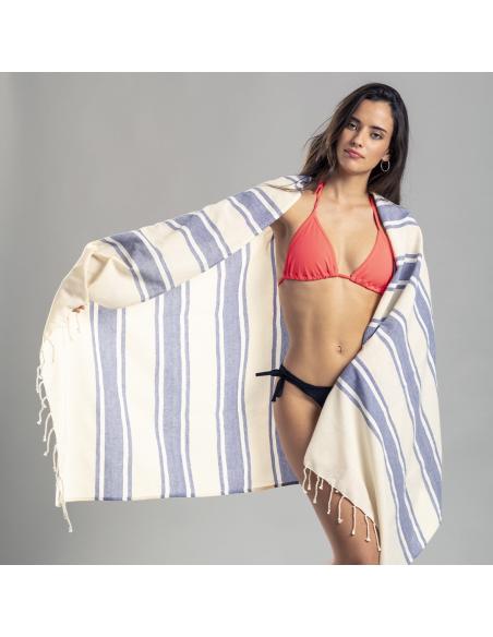 Pareo toalla de playa Valletta de algodón orgánico 110g/m2 PERSONALIZABLE