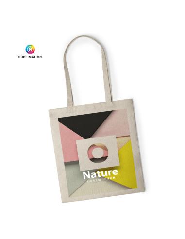 Bolsa de poliéster Worms especial sublimación asas largas PERSONALIZABLE