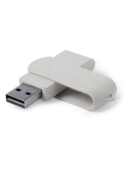 Memoria USB de caña de trigo Novalja giratoria 16GB PERSONALIZABLE