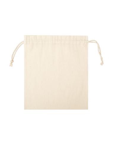 Bolsa de tela Alcorcón algodón con cuerdas para regalo 105g/m2 natur PERSONALIZABLE