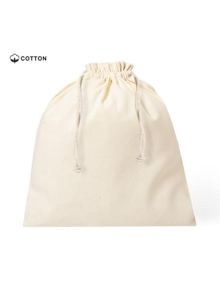 Bolsa de tela Alcorcón algodón con cuerdas para regalo 105g/m2 natur PERSONALIZABLE
