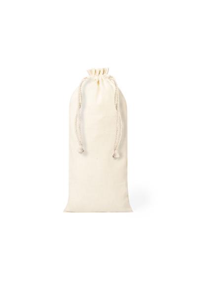 Bolsa de tela Kolkata algodón con cuerdas para botellas 105g/m2 natur PERSONALIZABLE
