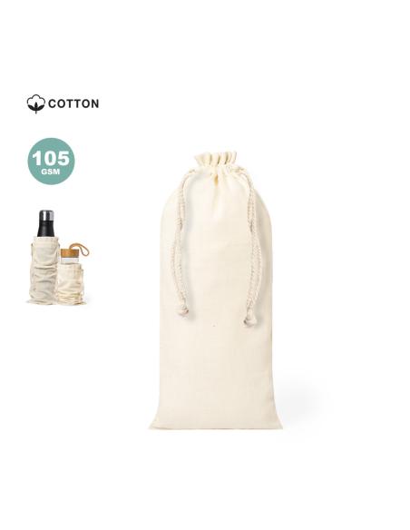 Bolsa de tela Kolkata algodón con cuerdas para botellas 105g/m2 natur PERSONALIZABLE
