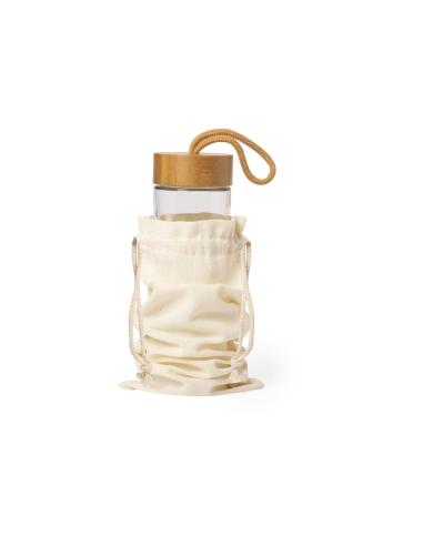 Bolsa de tela Kolkata algodón con cuerdas para botellas 105g/m2 natur PERSONALIZABLE