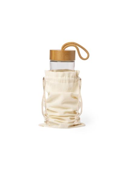 Bolsa de tela Kolkata algodón con cuerdas para botellas 105g/m2 natur PERSONALIZABLE