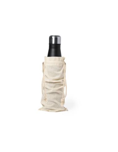 Bolsa de tela Kolkata algodón con cuerdas para botellas 105g/m2 natur PERSONALIZABLE