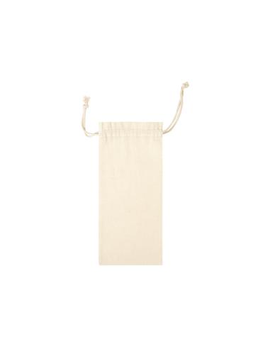 Bolsa de tela Kolkata algodón con cuerdas para botellas 105g/m2 natur PERSONALIZABLE