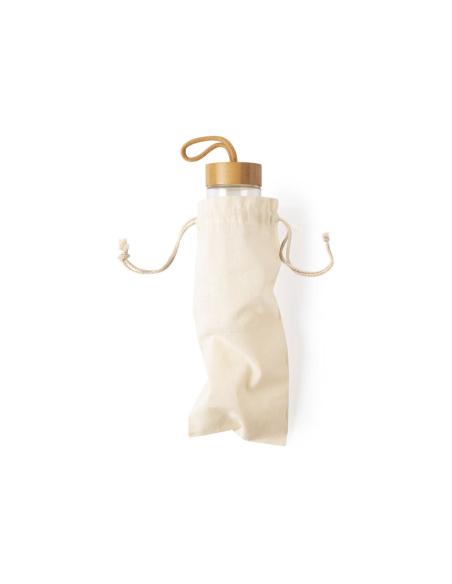 Bolsa de tela Kolkata algodón con cuerdas para botellas 105g/m2 natur PERSONALIZABLE