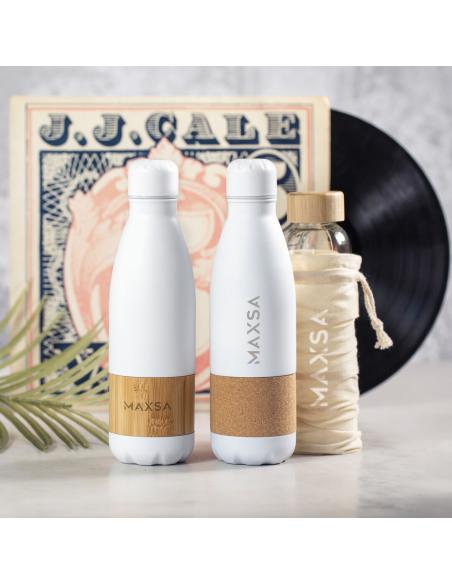 Bolsa de tela Kolkata algodón con cuerdas para botellas 105g/m2 natur PERSONALIZABLE