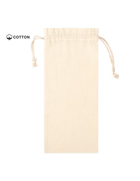Bolsa de tela Kolkata algodón con cuerdas para botellas 105g/m2 natur PERSONALIZABLE