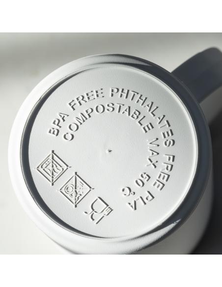 Taza de PLA biodegradable Marruecos sin BPA reutilizable 350ml PERSONALIZABLE