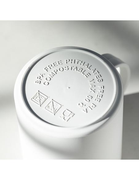Taza de PLA biodegradable Marruecos sin BPA reutilizable 350ml PERSONALIZABLE