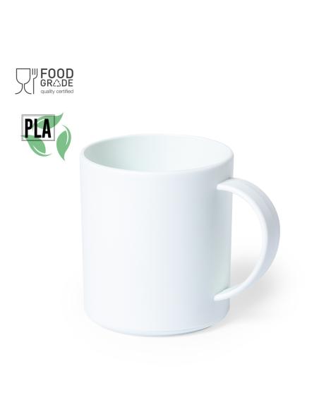 Taza de PLA biodegradable Marruecos sin BPA reutilizable 350ml PERSONALIZABLE
