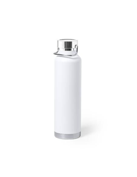 Botella agua de acero inoxidable Semarang doble capa tapón con asa 650ml PERSONALIZABLE