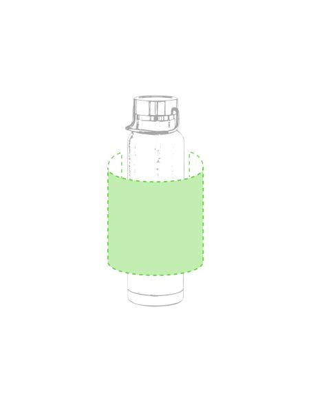 Botella agua de acero inoxidable Semarang doble capa tapón con asa 650ml PERSONALIZABLE