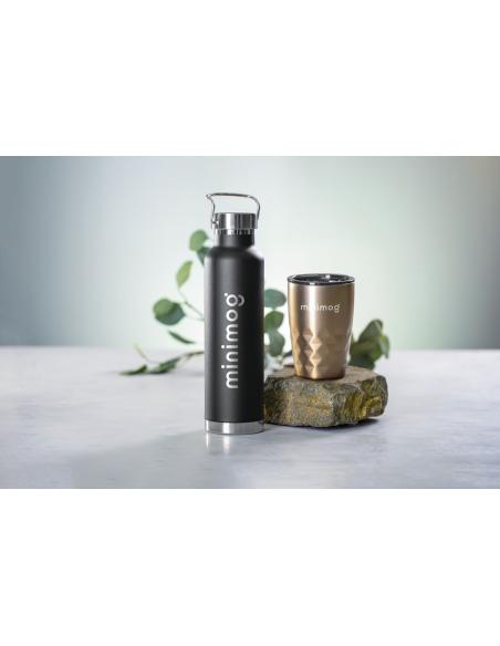 Botella agua de acero inoxidable Semarang doble capa tapón con asa 650ml PERSONALIZABLE