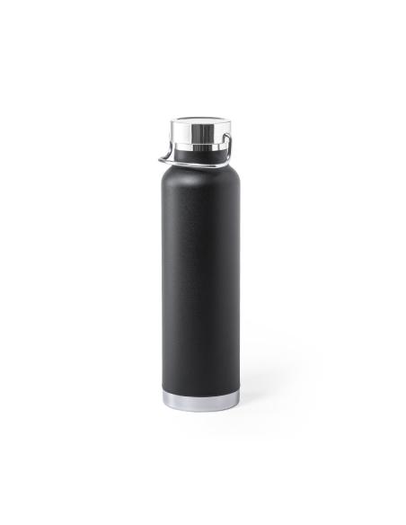 Botella agua de acero inoxidable Semarang doble capa tapón con asa 650ml PERSONALIZABLE