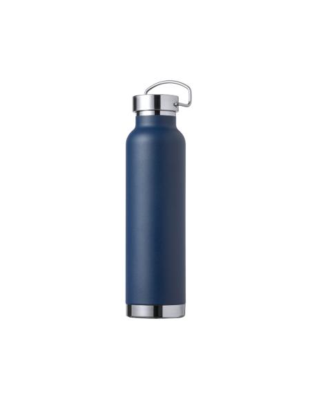 Botella agua de acero inoxidable Semarang doble capa tapón con asa 650ml PERSONALIZABLE