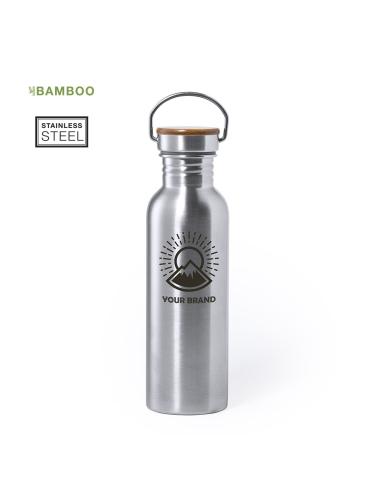 Botella agua de acero inoxidable Palma sin BPA 800ml PERSONALIZABLE