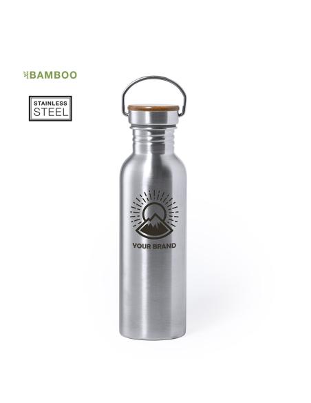 Botella agua de acero inoxidable Palma sin BPA 800ml PERSONALIZABLE