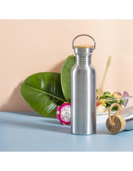 Botella agua de acero inoxidable Palma sin BPA 800ml PERSONALIZABLE
