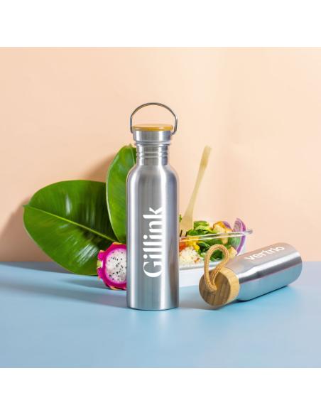 Botella agua de acero inoxidable Palma sin BPA 800ml PERSONALIZABLE