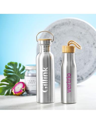 Botella agua de acero inoxidable Palma sin BPA 800ml PERSONALIZABLE