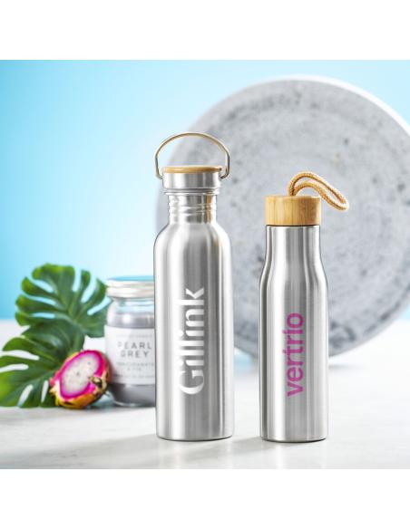 Botella agua de acero inoxidable Palma sin BPA 800ml PERSONALIZABLE