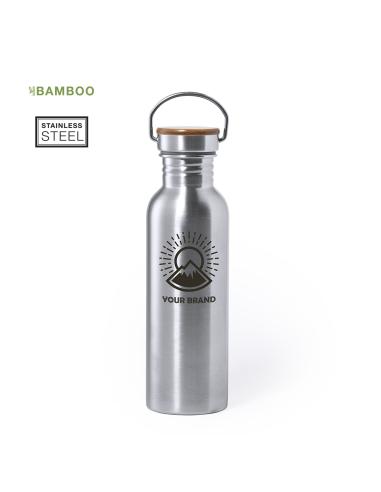 Botella agua de acero inoxidable Palma sin BPA 800ml PERSONALIZABLE