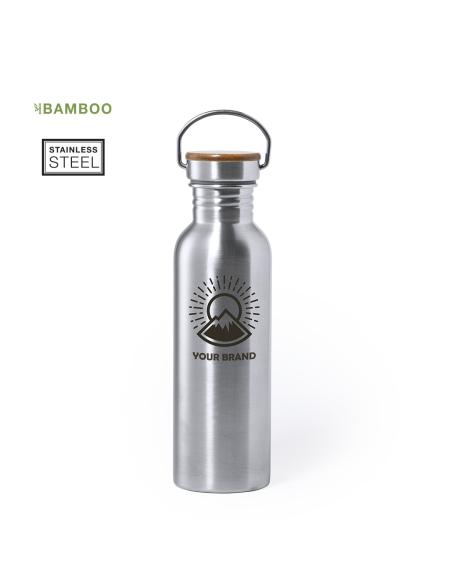 Botella agua de acero inoxidable Palma sin BPA 800ml PERSONALIZABLE