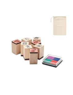 Set de sellos navideños de madera Vinkovci PERSONALIZABLE